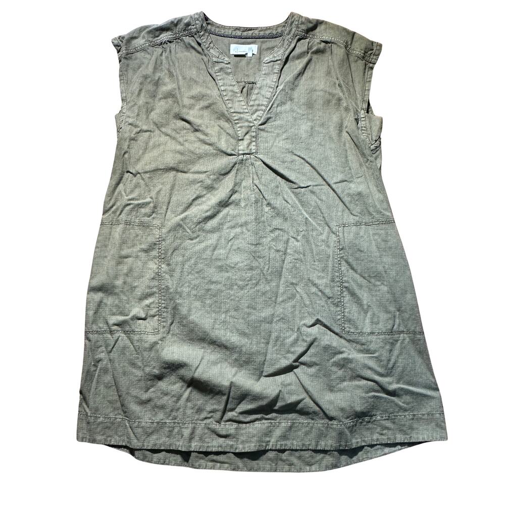 Anthropologie Green Dress Pockets Size XL